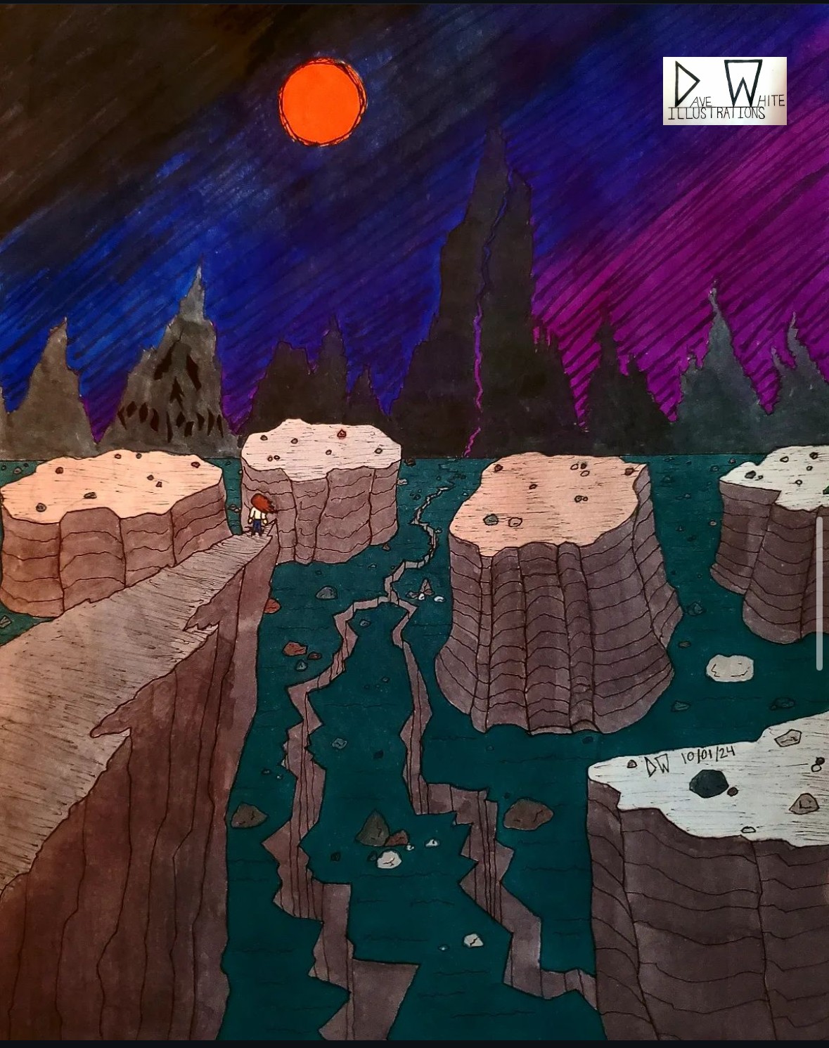 White, Dave. Distant Planet. October 1, 2024, Dave White Illustrations.