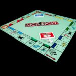 monopoly board prepared for the game