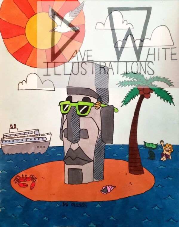 White, Dave. Bruno's Island. September 24, 2024, Dave White Illustrations.