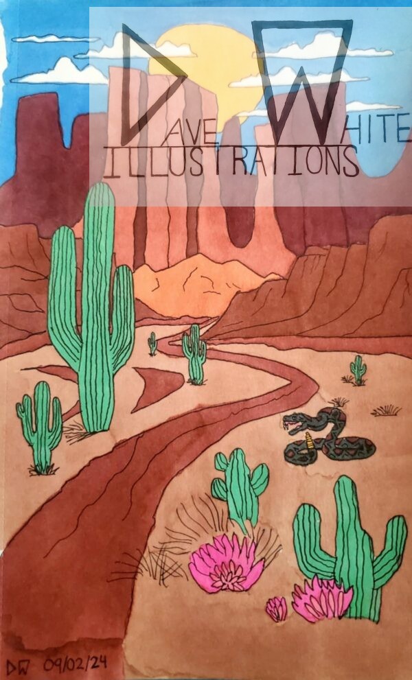 White, Dave. Canyon. September 2, 2024, Dave White Illustrations.