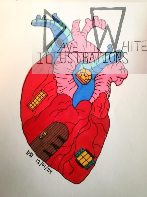 White, Dave. Home Is Where the Heart Is. December 1, 2024, Dave White Illustrations.