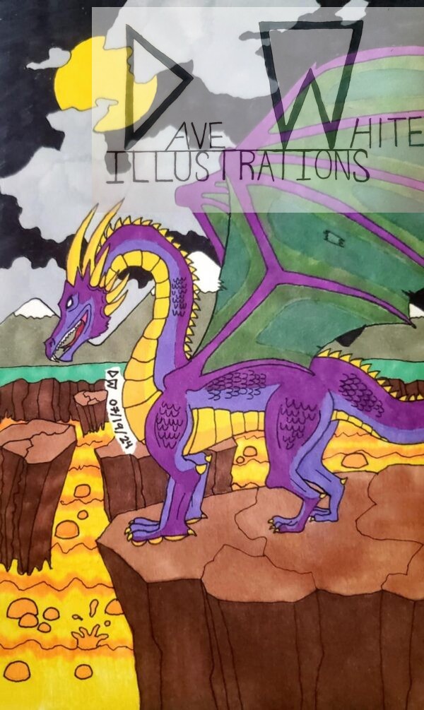 White, Dave. Lava Dragon. July 19, 2024, Dave White Illustrations.